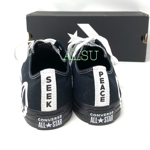 Converse Chuck Taylor ☮️ AS Canvas Low Skate Men’s Size Black Sneakers 165769F - Picture 6 of 13